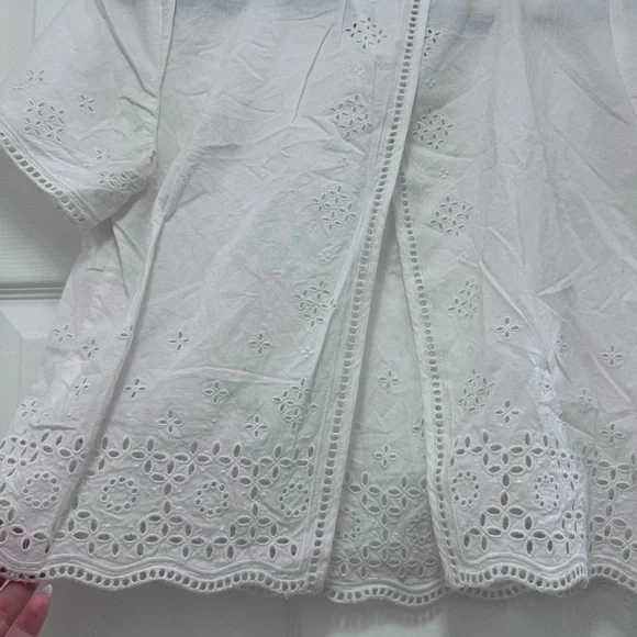 Club Monaco White Eyelet Tee - Picture 8 of 10